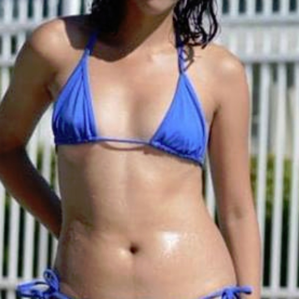 Victoria's Secret Blue String Bikini Top